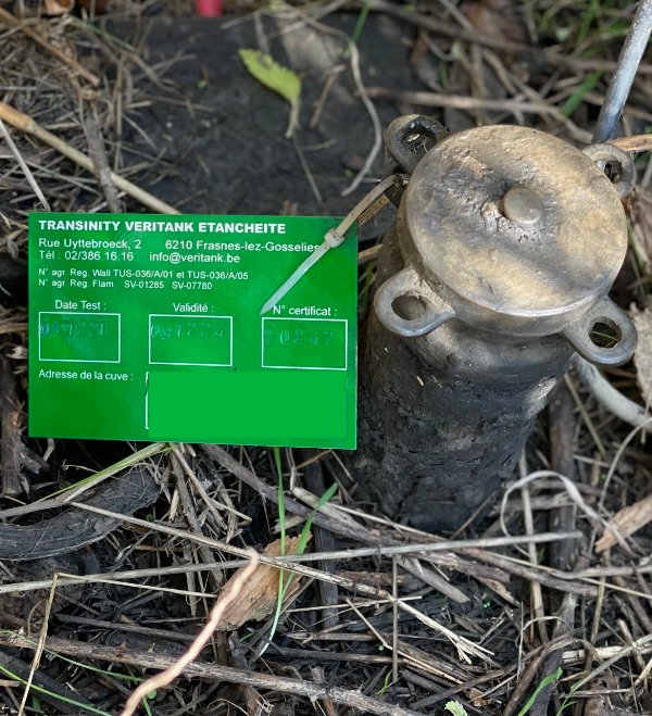 Plaque de conformité Veritank